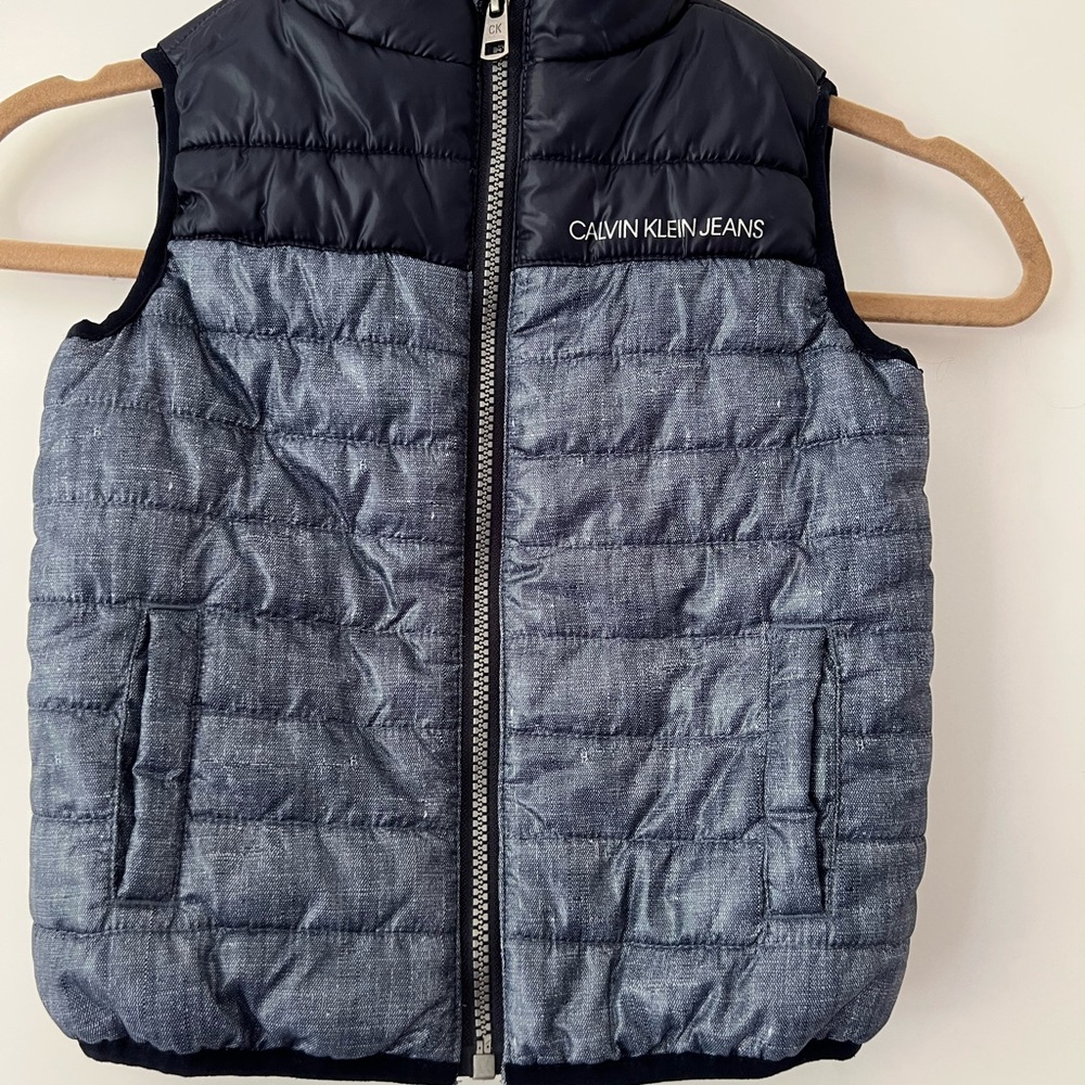 Calvin Klein Toddler Kids Blue Puffer Vest 3T